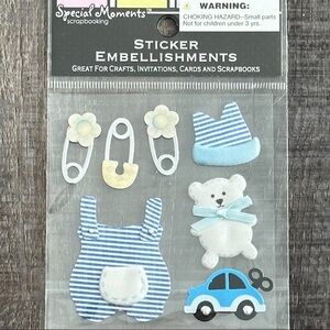 💞 New Baby Boy Toys Dimensional Scrapbook Stickers